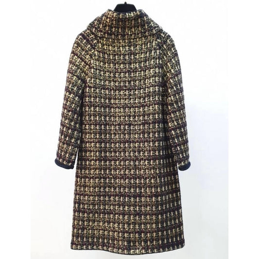 CHANEL 11A Paris-Byzance Metallic Tweed Coat FR 42 Pre-owned