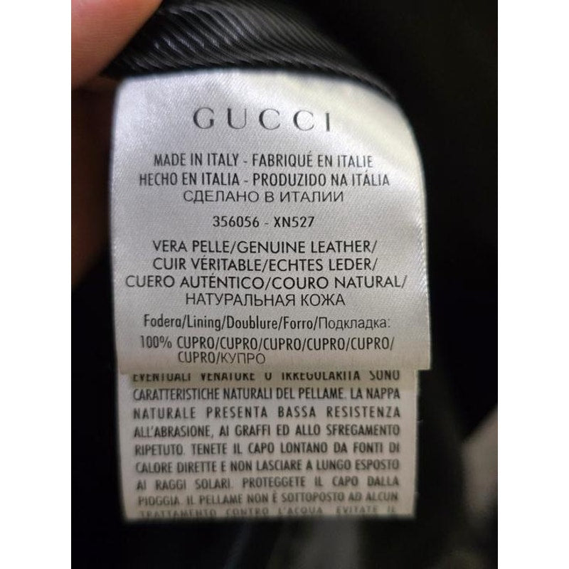 Gucci Black Leather Belted Jacket - IT 40 / S Pre-owned
