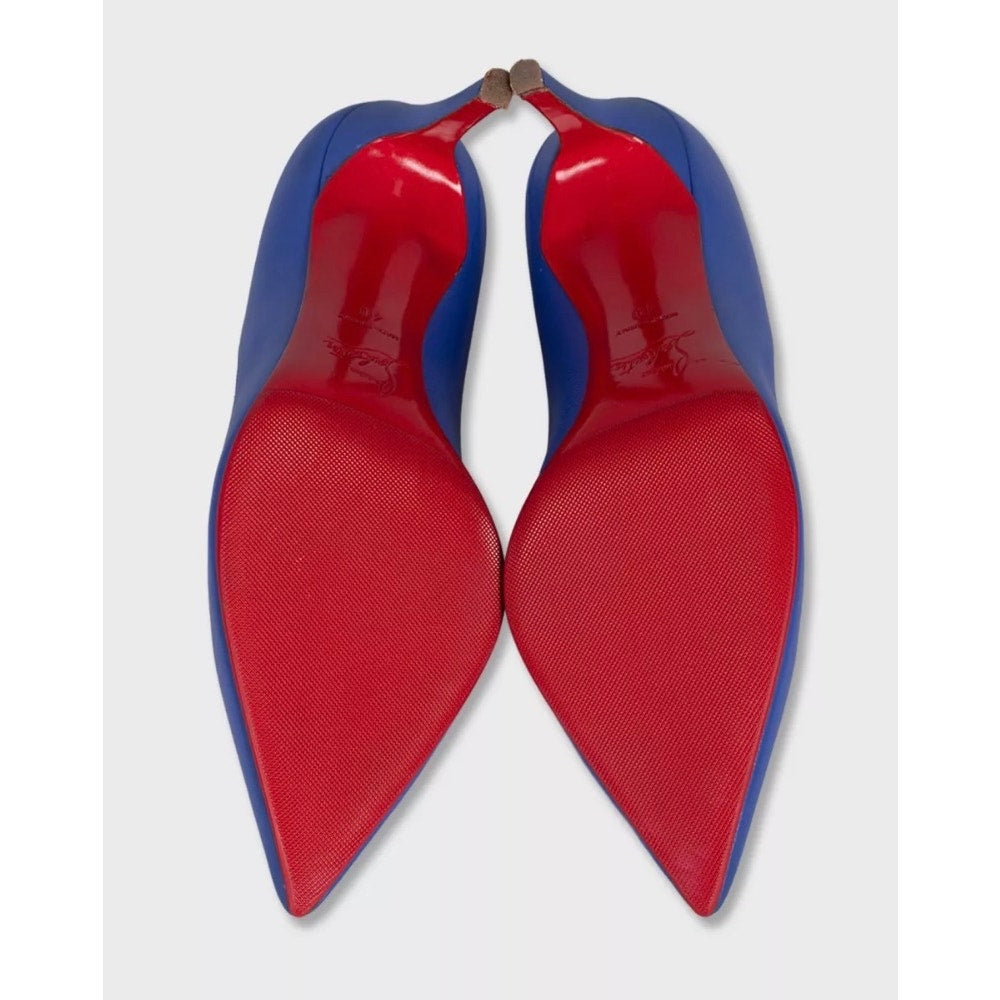 Christian Louboutin Blue Leather Pumps - Size 40 Pre-owned