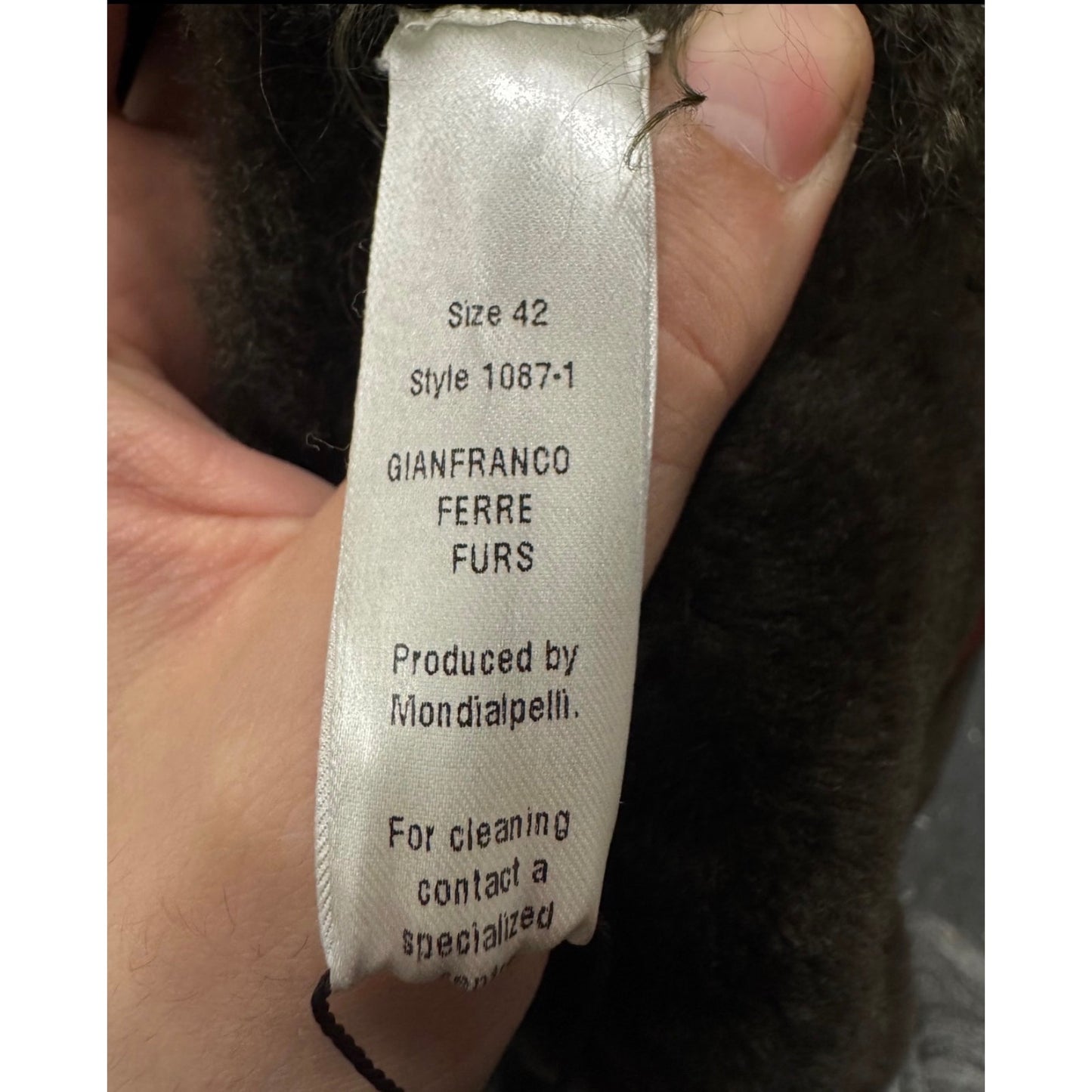 Ferre Green Shearling Coat IT42 Pre-owned