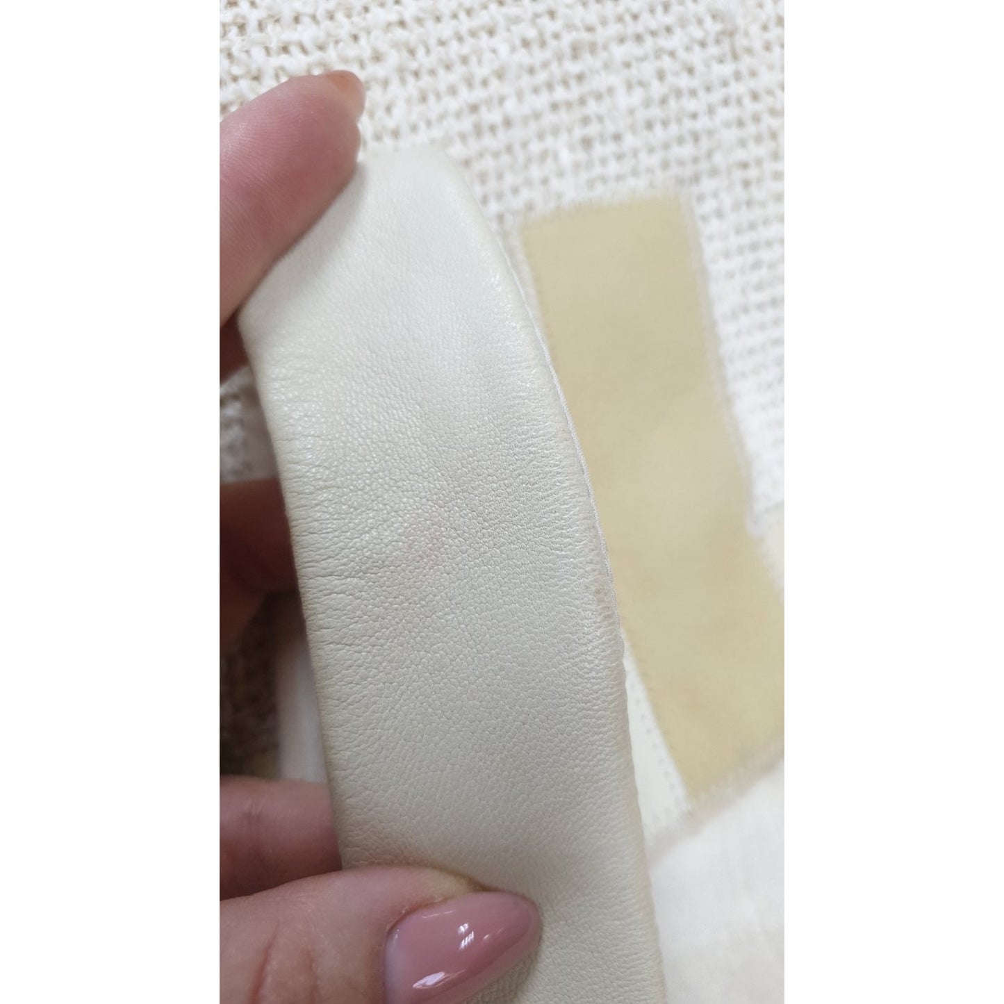 Chanel Spring 2010 Beige Tweed Leather Parts Dress Sz.38 Pre-Owned