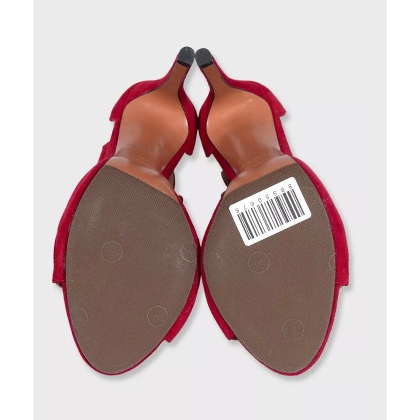 Alaïa Red Suede Stiletto Sandals EU 37 Pre-owned