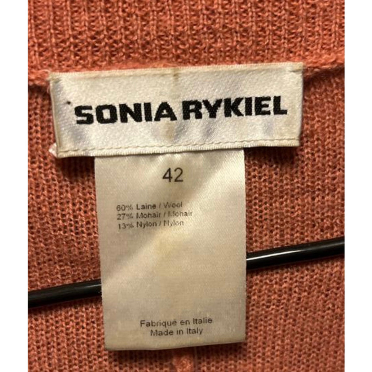 Sonia Rykiel Striped Wool Mohair Dress - Size XL Pre-owned