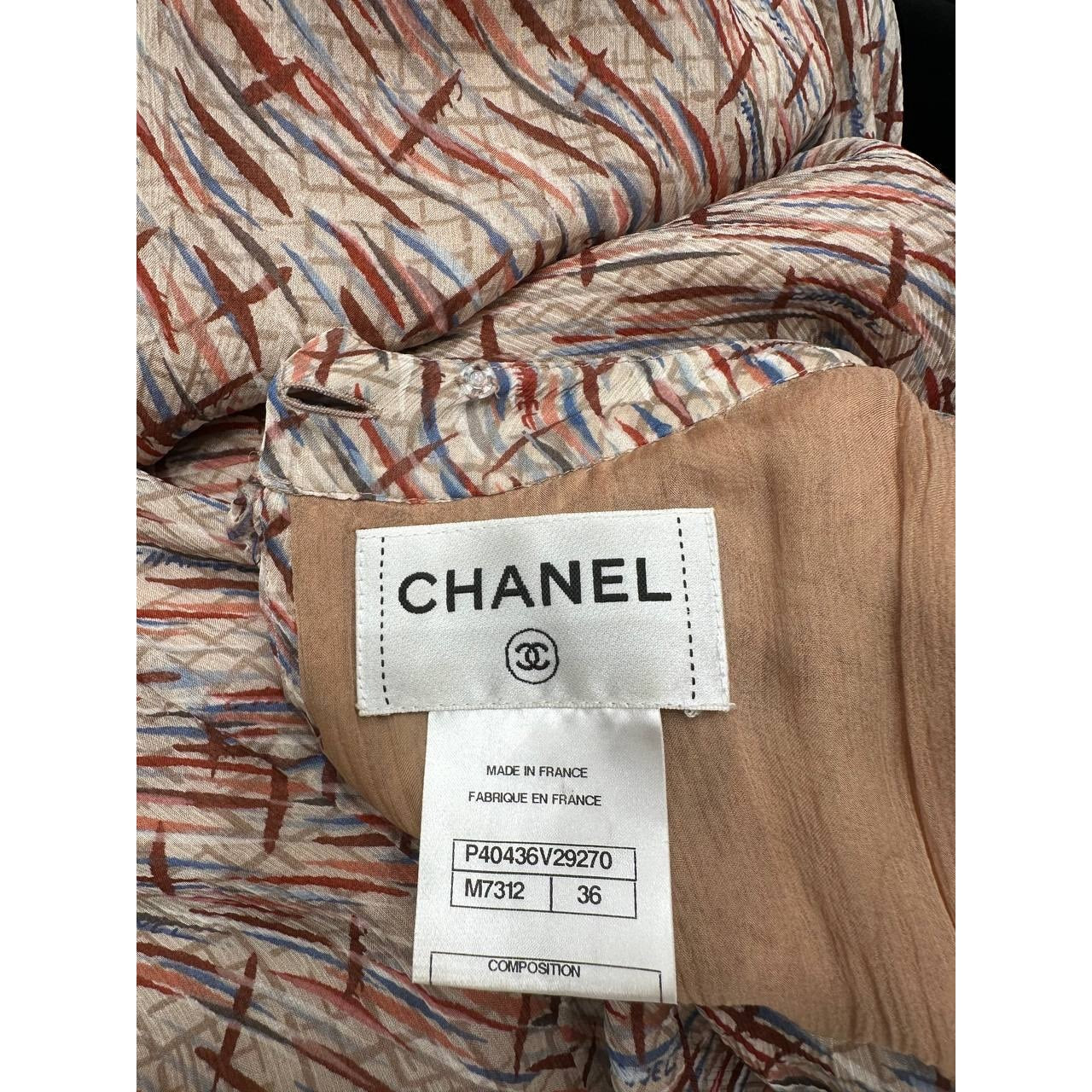 Chanel 2010 Silk Art Print Maxi Dress Sz.36 Pre-owned