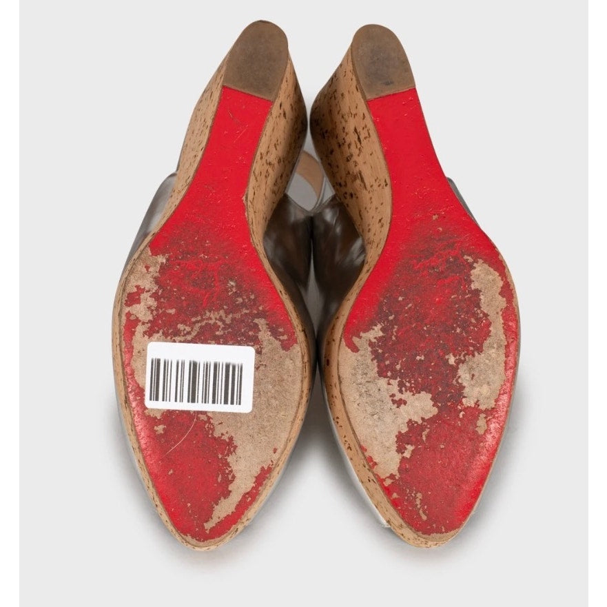 Christian Louboutin Silver Leather Sandals - Size 40 Pre-owned