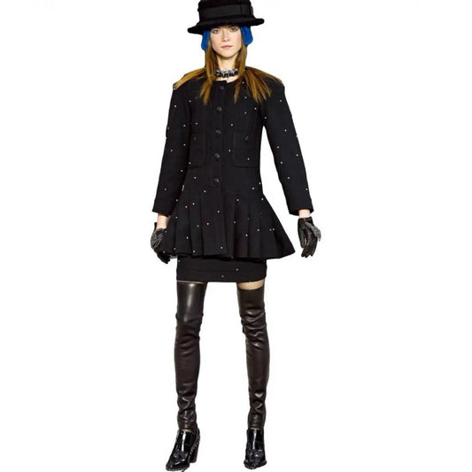 Chanel Mini Crystal Embellishment Skirt Sz.38 Pre-owned