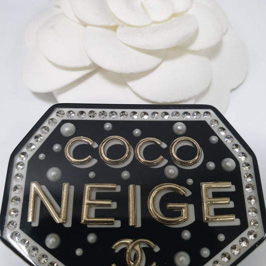 Chanel Coco Neige Pearls & Crystals  Brooch  Pre-owned