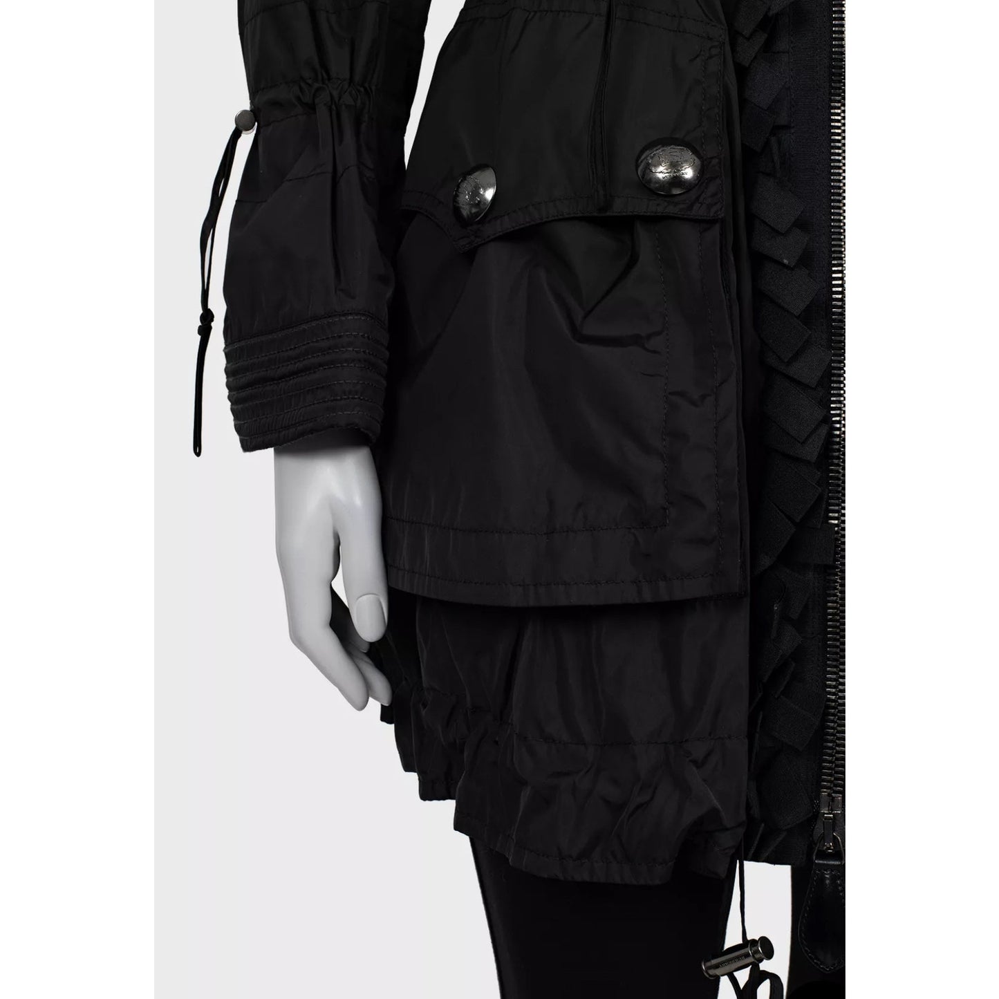 Elegant Burberry Black Trench Coat - Size XS (IT38) Pre-owned