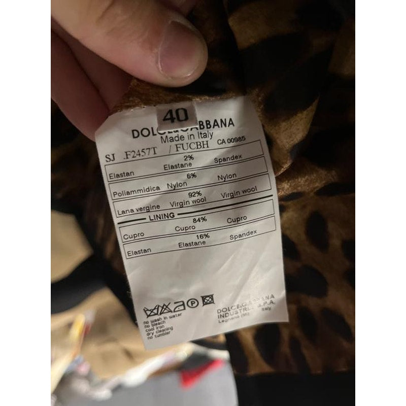 Dolce & Gabbana Black Wool Blend Fitted Jacket Sz.40 Pre-owned