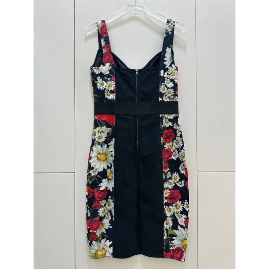Dolce & Gabbana Floral Print Fitted Dress - Size 44 Pre-owned
