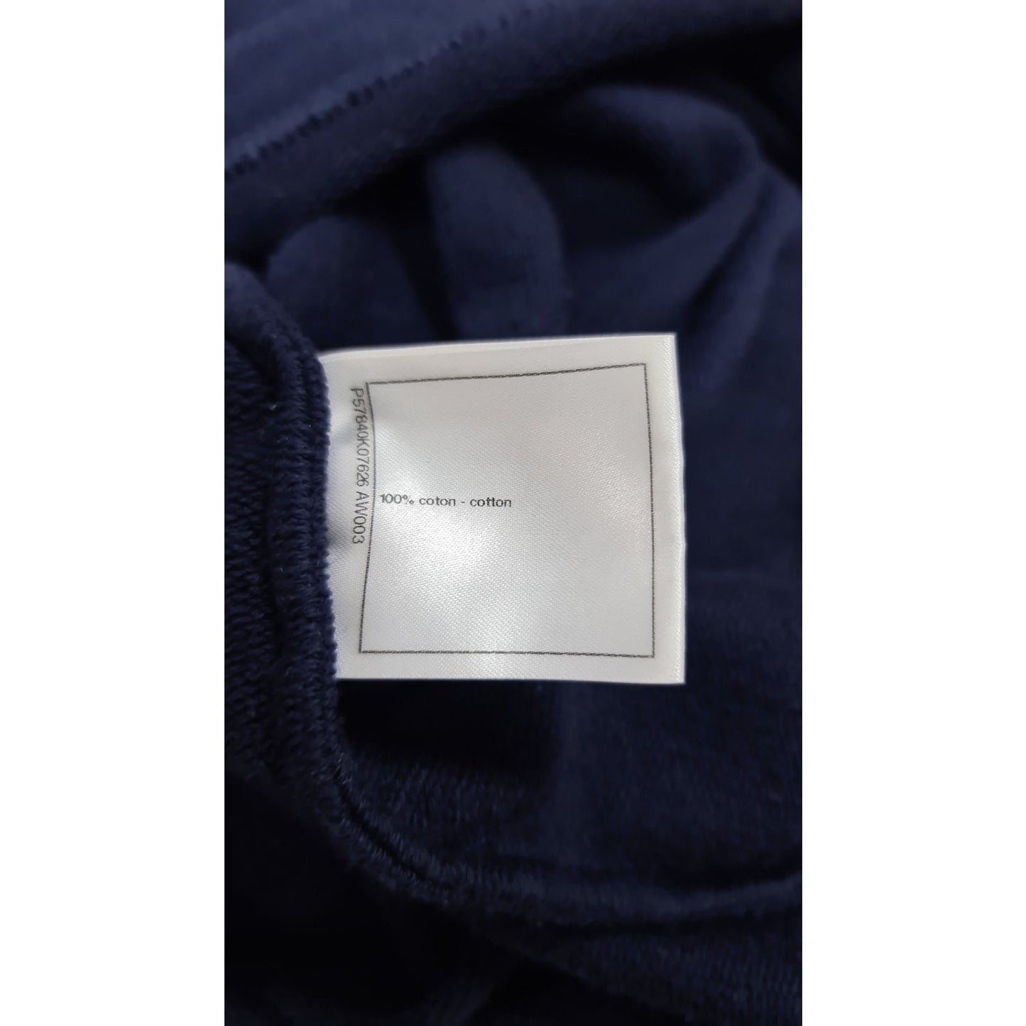 Chanel Navy Blue Grecian Goddess CC Print Cotton T-Shirt Sz.S pre-owned