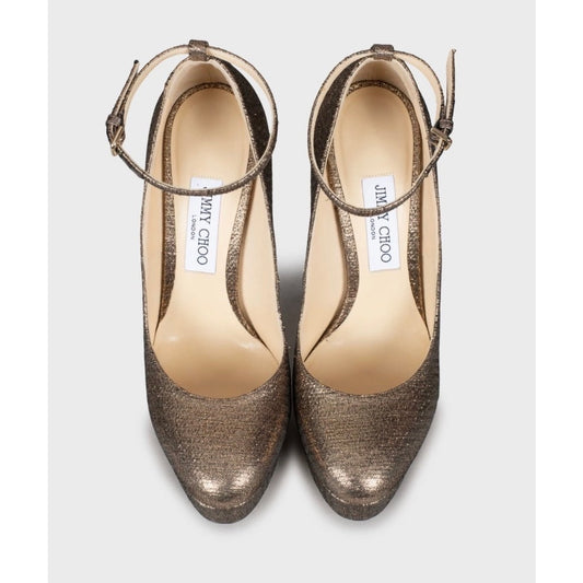 Jimmy Choo Gold Stiletto Heels - Size 40 Pre-owned