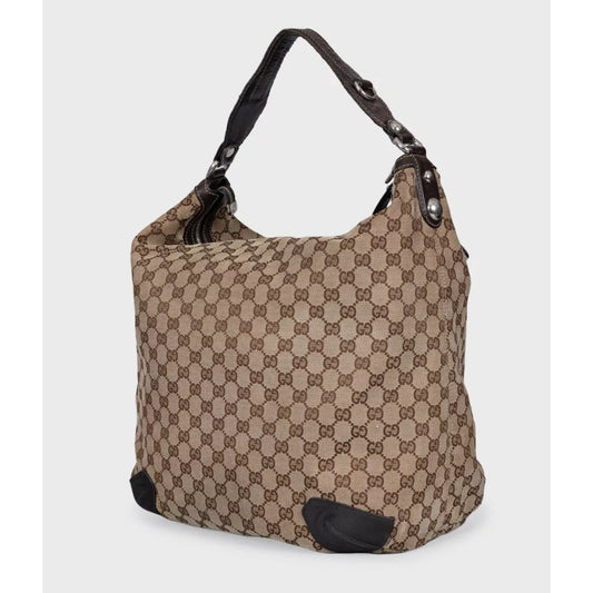 Gucci Monogram Canvas and Leather Hobo Bag pre-owned