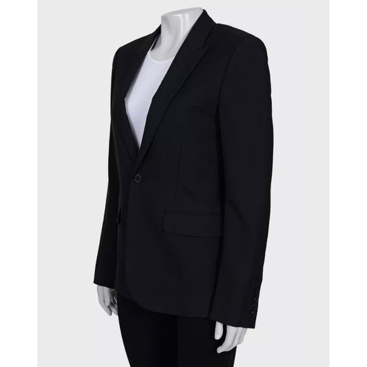 Saint Laurent Black Wool Jacket - Women's IT44/L pre-owned