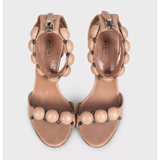Alaïa Beige Leather Stiletto Sandals - Size EU 37 pre-owned
