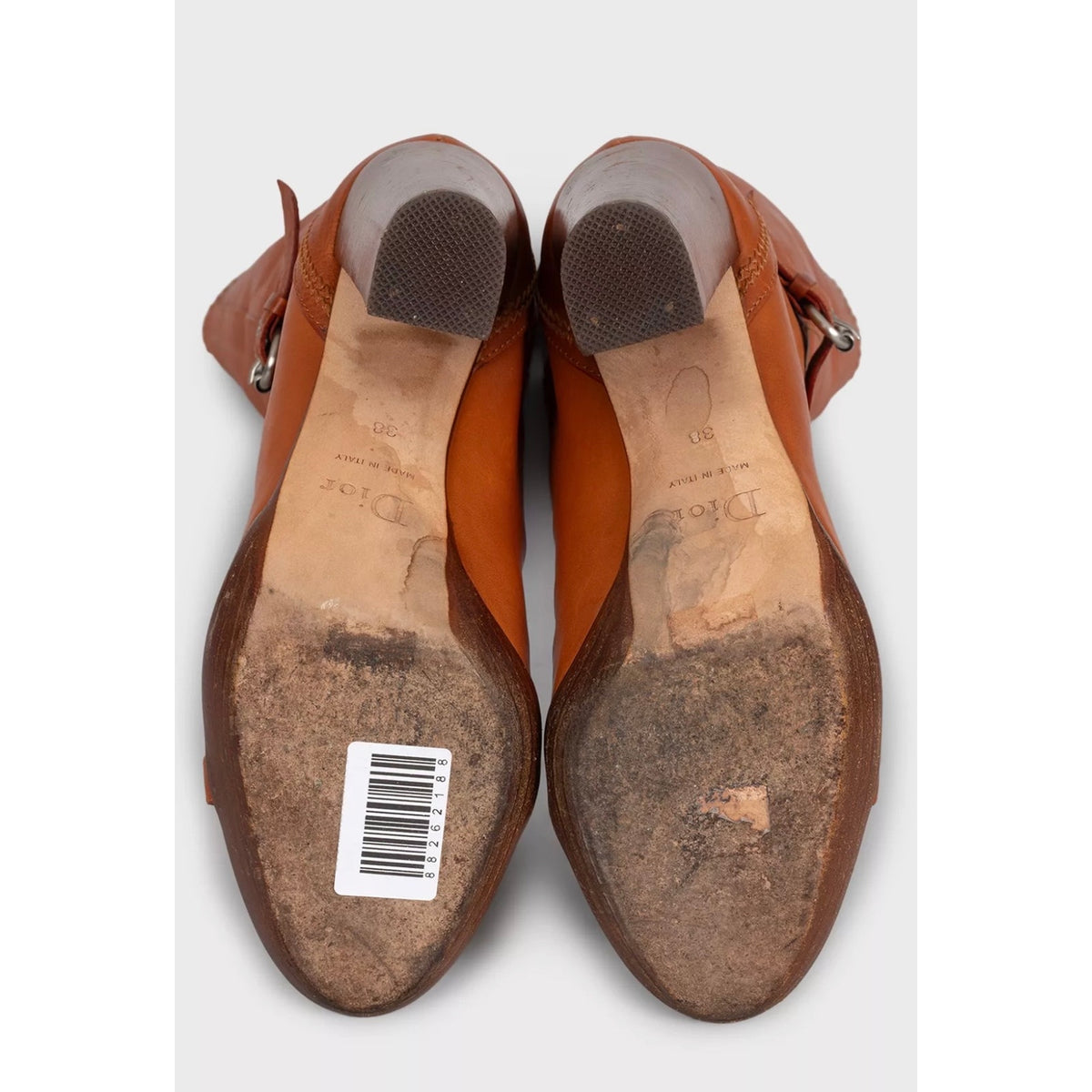 Christian Dior Brown Leather Boots, Size 38 EU Pre-owned