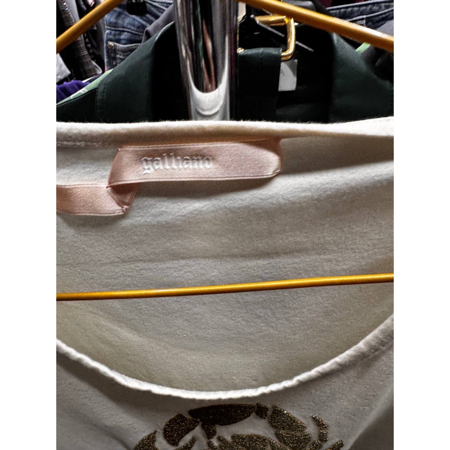 Rare Galliano White Longsleeve Sweater Tunic - Size S Pre-owned