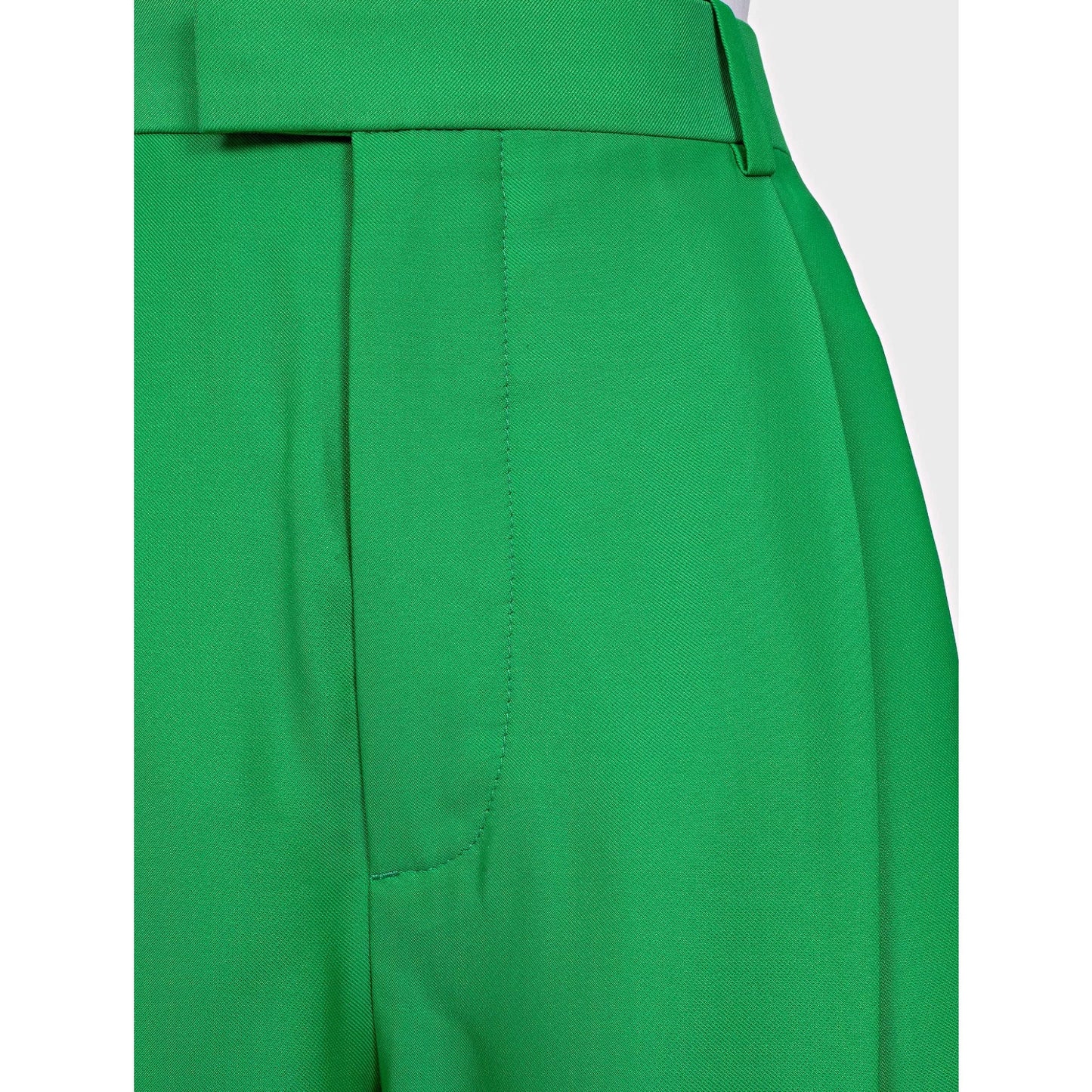 Bottega Veneta Wide-Leg Green Viscose-Silk Pants XL Pre-owned