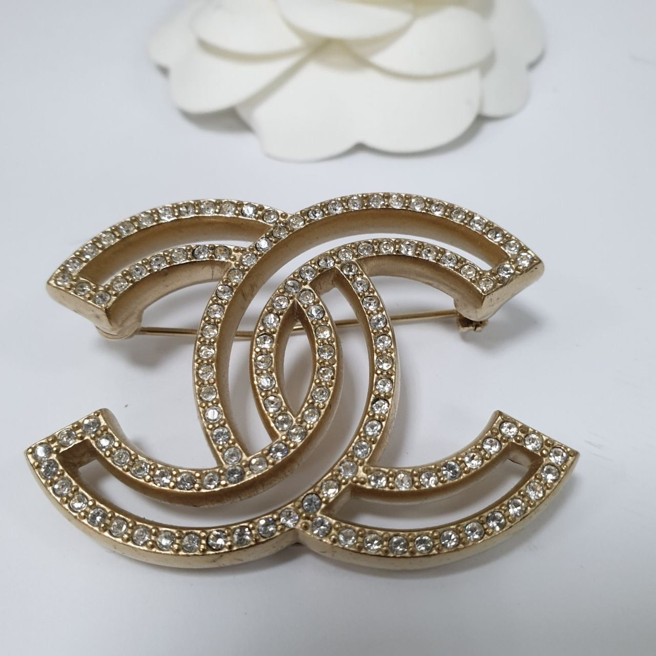 Chanel CC Crystal Brooch Pre-owned