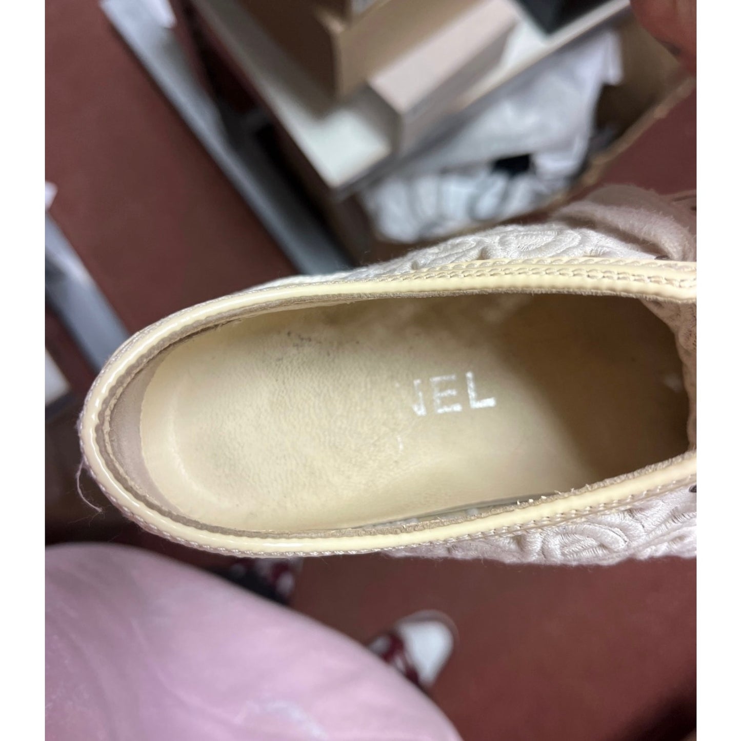Chanel White Perforated Logo Low-Top Sneakers Sz. 35.5 pre-owned