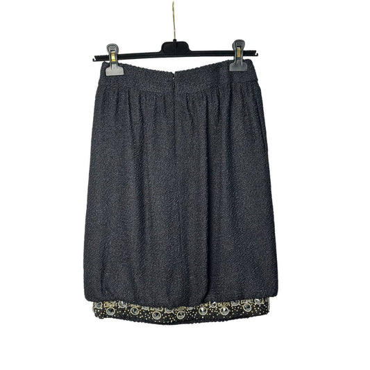 Chanel Tweed Embroidery Skirt Sz.36 Pre-owned