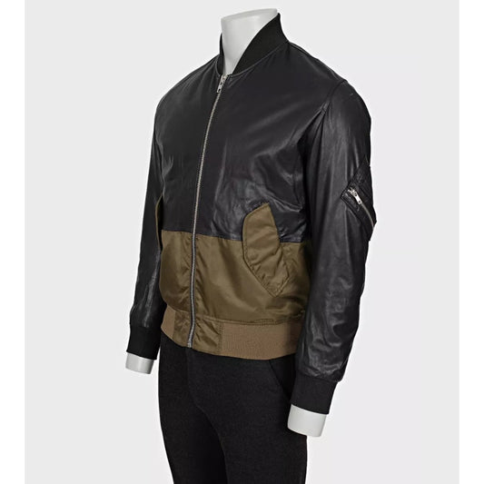 Alexander McQueen McQ Faux Leather & Textile Jacket Sz.44/XS Pre-owned