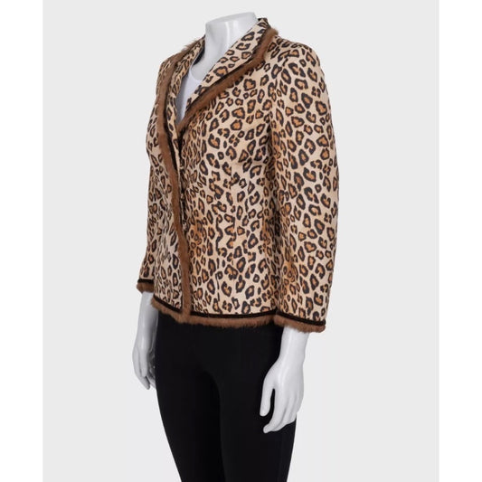 Alexander McQueen Cropped Animal Print Jacket IT 42 M Pre-owned