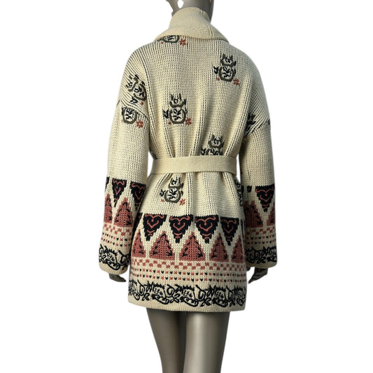 Christian Dior Pre Fall 2019 Cream Knit Cardigan Size S Pre-owned