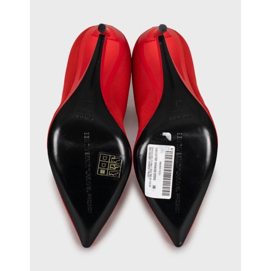 NWOB Ben Taverniti Unravel Project Red Stiletto Ankle Boots Sz.36 Pre-owned