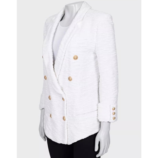 Balmain White Double-Breasted Jacket Sz.M/FR38 pre-owned