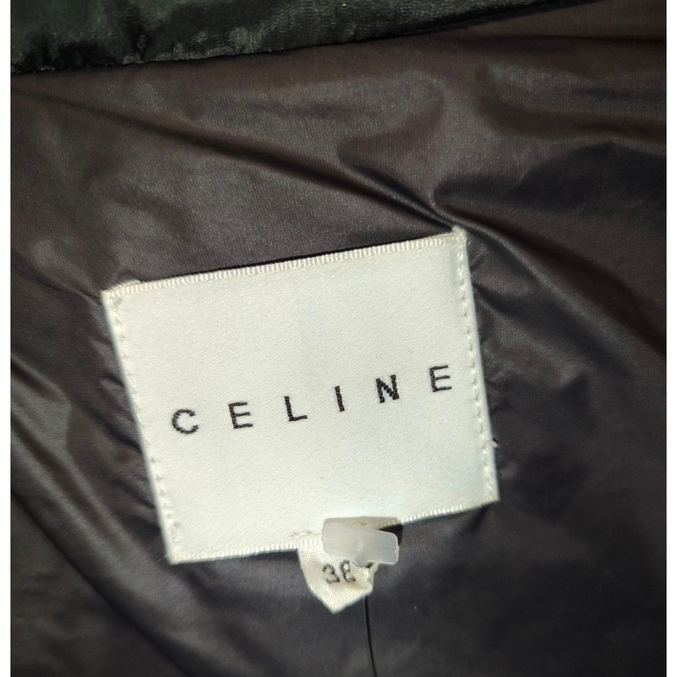 Celine Black Removable Sleeve Puffer Jacket - Size M Pre-owned