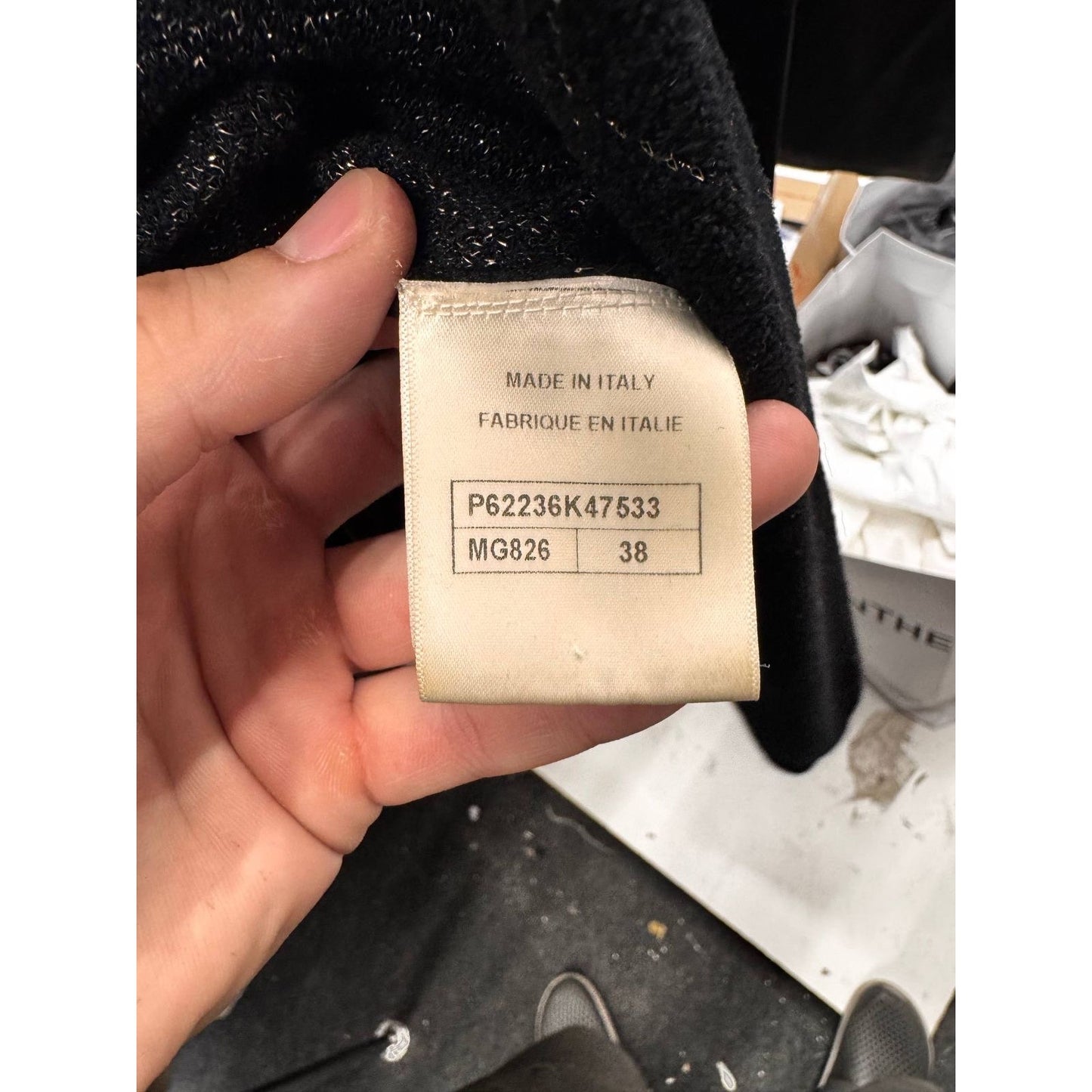 Chanel Black Viscose Jumper Pants Set Suit - Sz. 38 Pre-owned