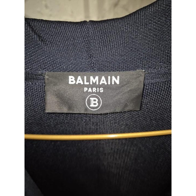 Balmain Men's Blue Double Breasted Viscose Cardigan XL Pre-owned