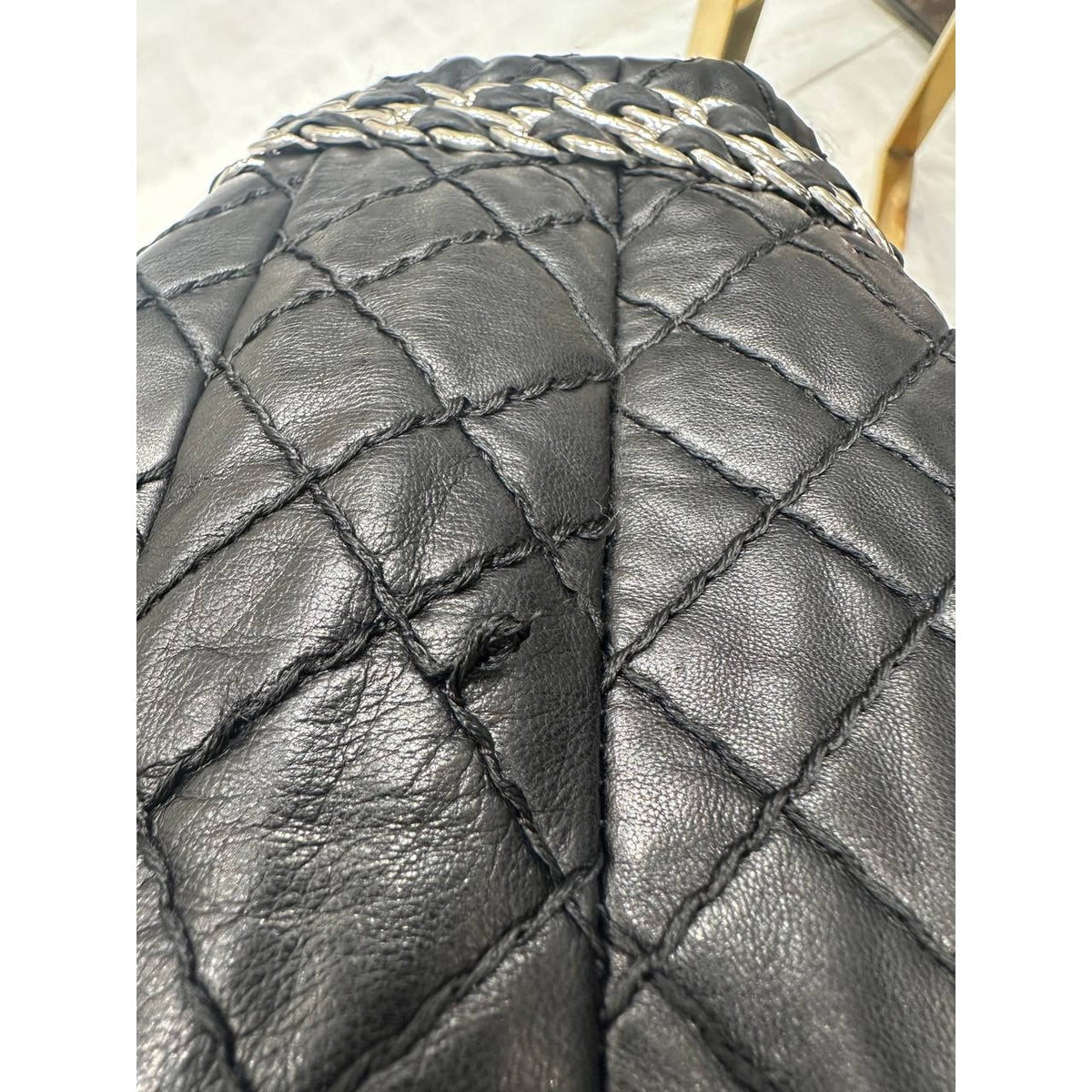 Balmain Paris Quilted Lambskin Leather Jacket - Size 40 Pre-owned