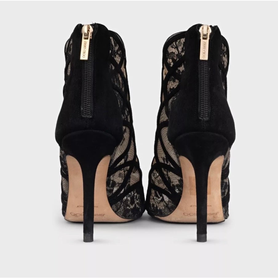 Jimmy Choo Black Suede Ankle Boots - EU 37 Pre-owned