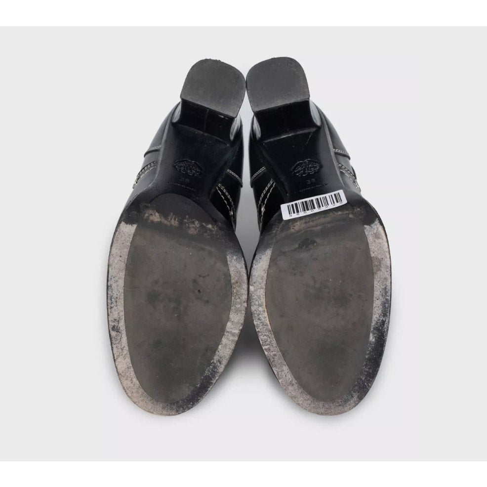 Alexander McQueen Studded Platform Leather Ankle Boots Sz.38 Pre-owned