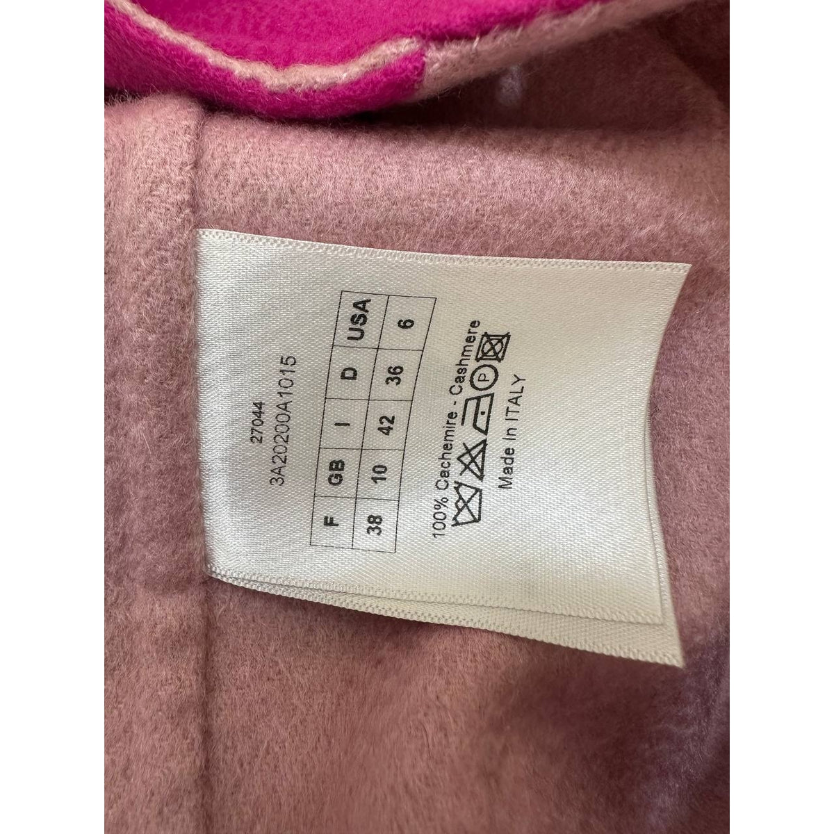 Christian Dior Vintage Fuchsia Cashmere Jacket Sz.38 Pre-owned
