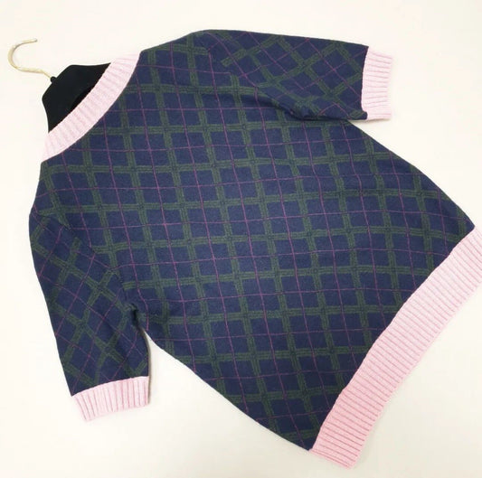 Chanel Navy Blue Top Shoulder Gold Buttons Sz.38