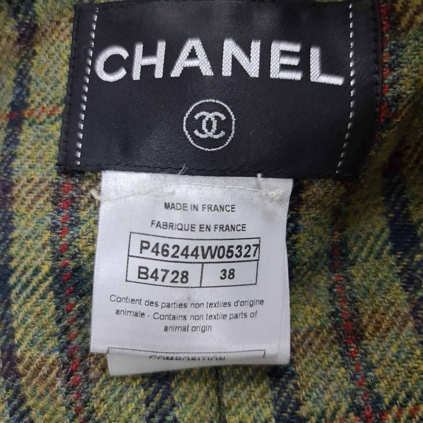 Chanel Paris-Edinburgh Python-Trimmed Jacket Sz.38