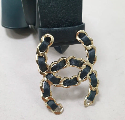 Chanel Black Lambskin Chain CC Belt