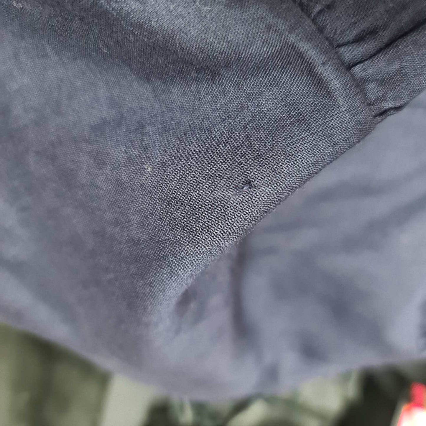 CHANEL Navy Blue Cotton Waist 2 Cc Logo Buttons Blouse Top Sz.36