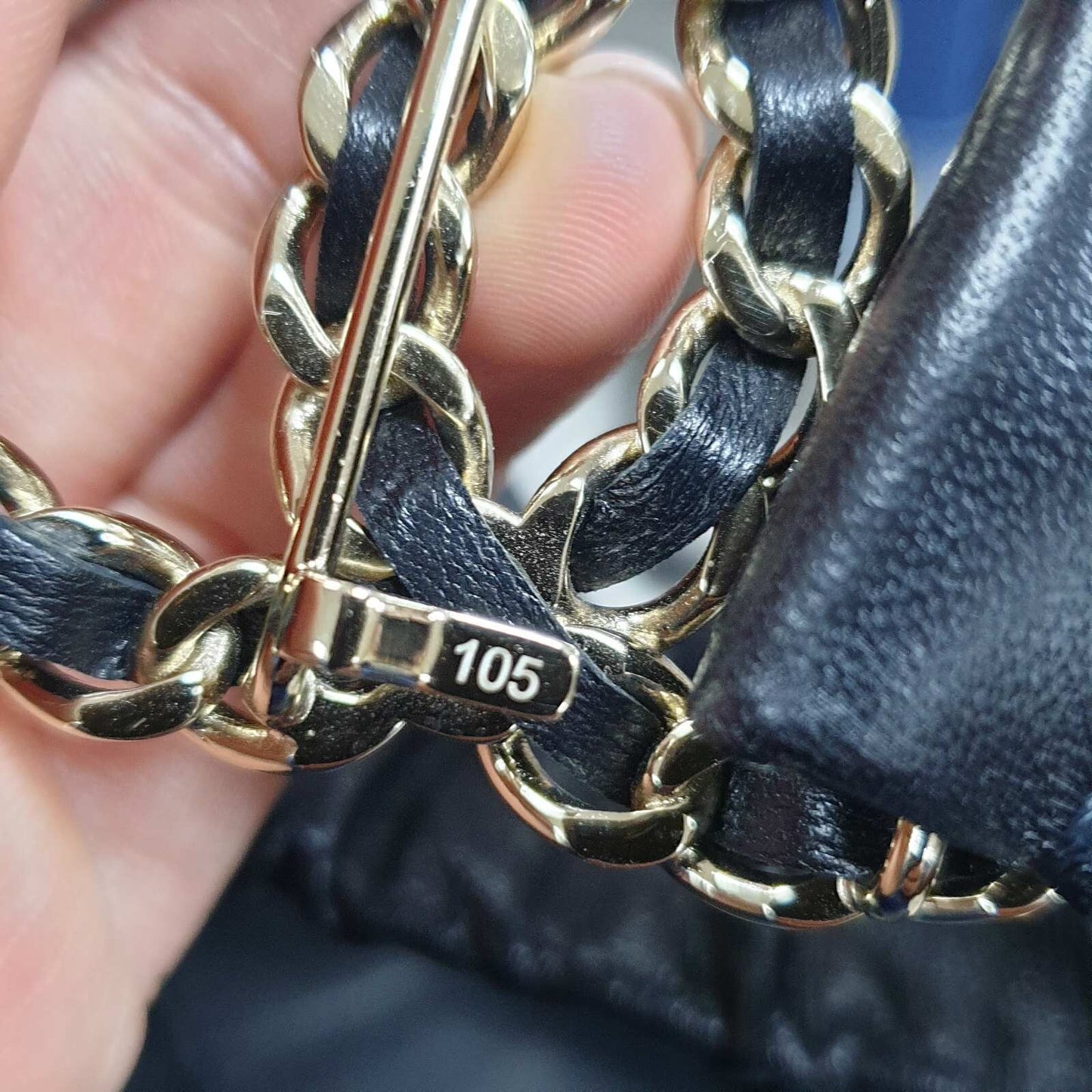 Chanel  Lambskin Ruched Chain CC Belt