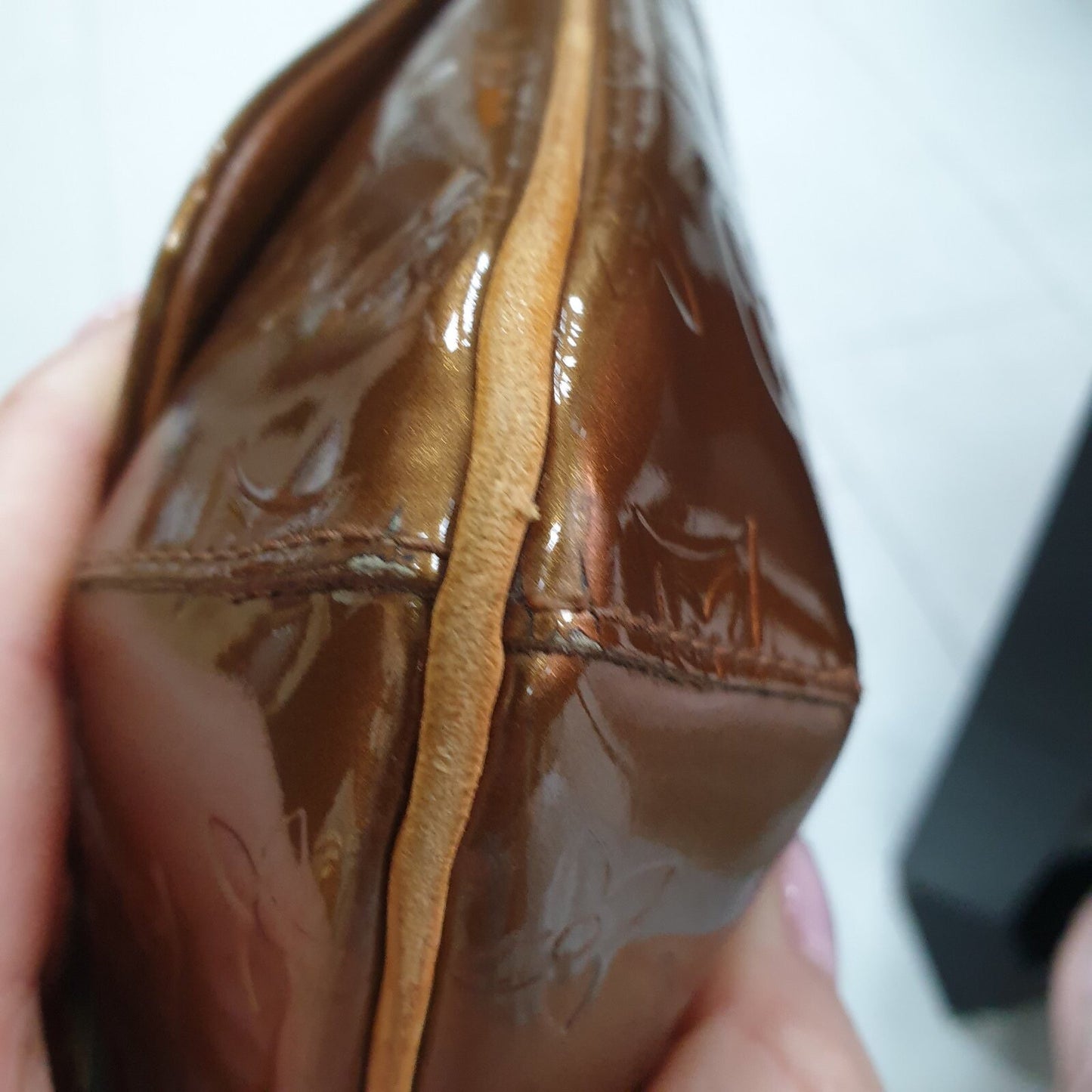 Louis Vuitton Brown Vernis Thompson Street Shoulder Bag