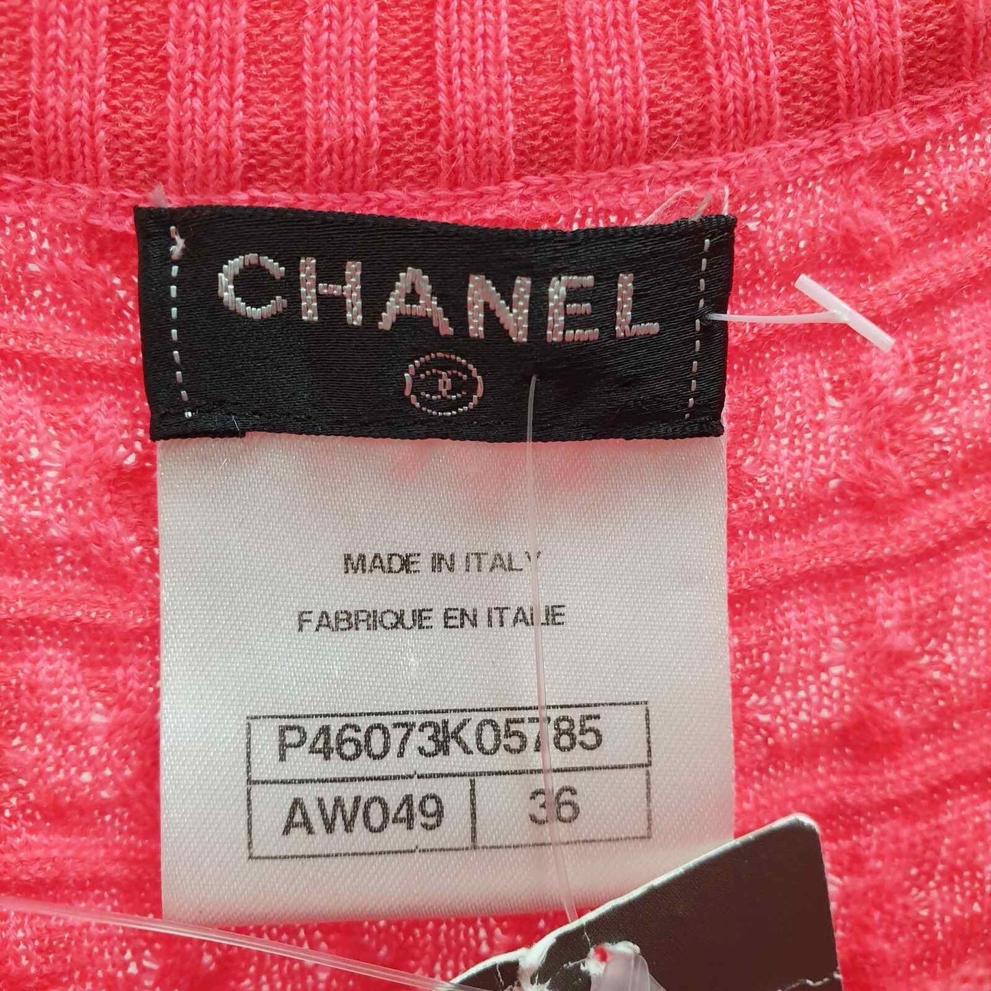 Chanel Pink Textured Knit Dress  Sz.36