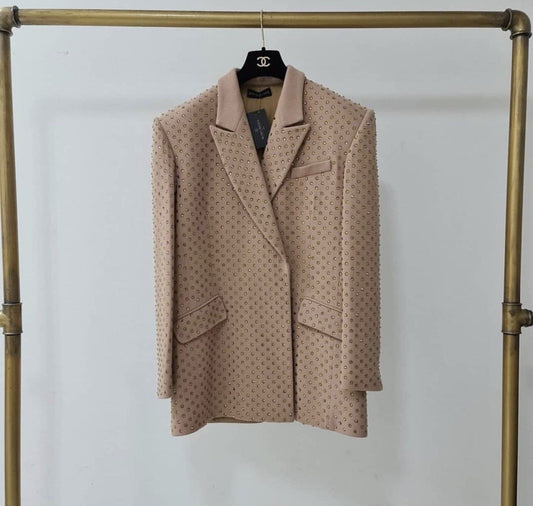 David Koma Crystal Embroidered Oversized Jacket Sz.S