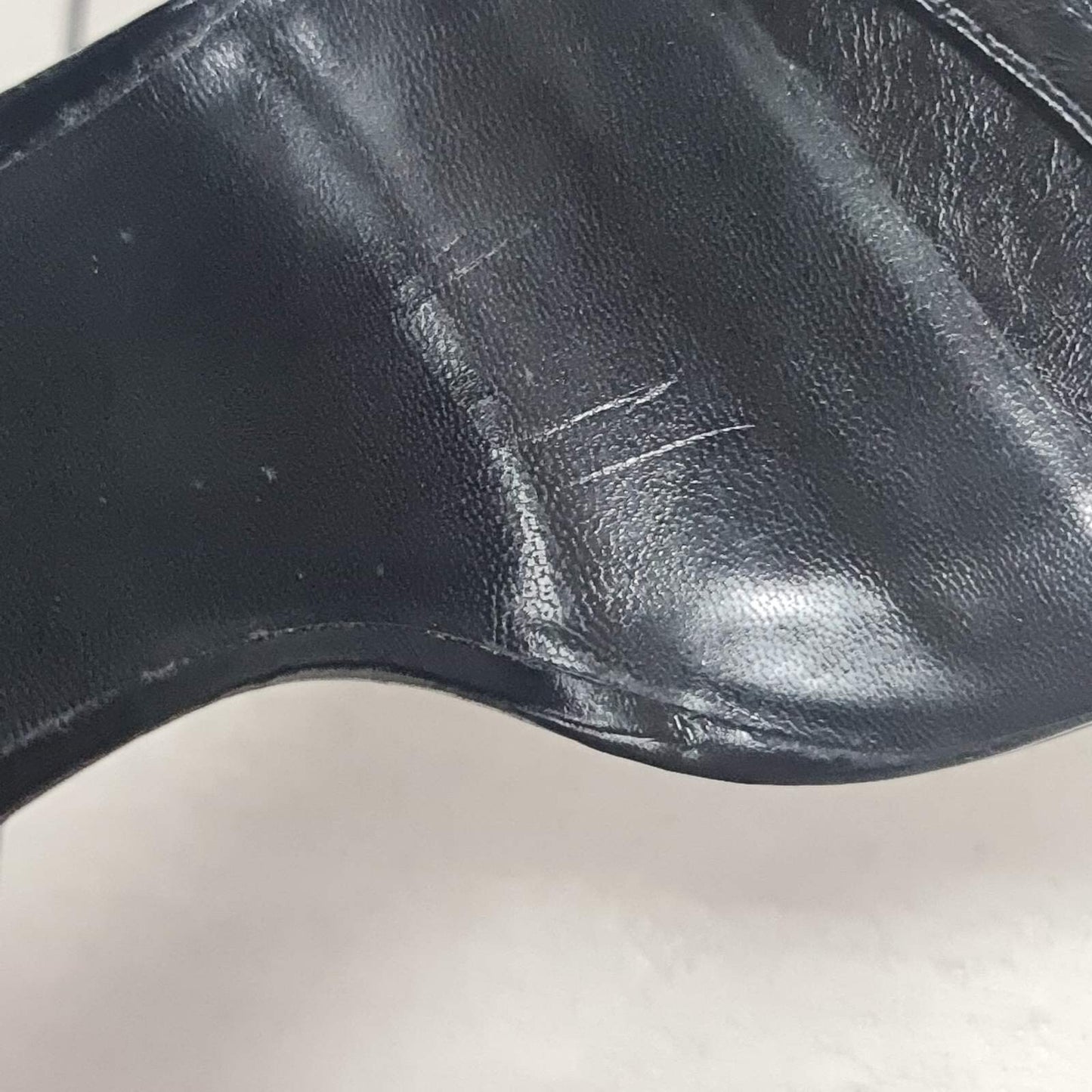 NWOB Saint Laurent Black Leather Heeled Sandals Sz.38.5