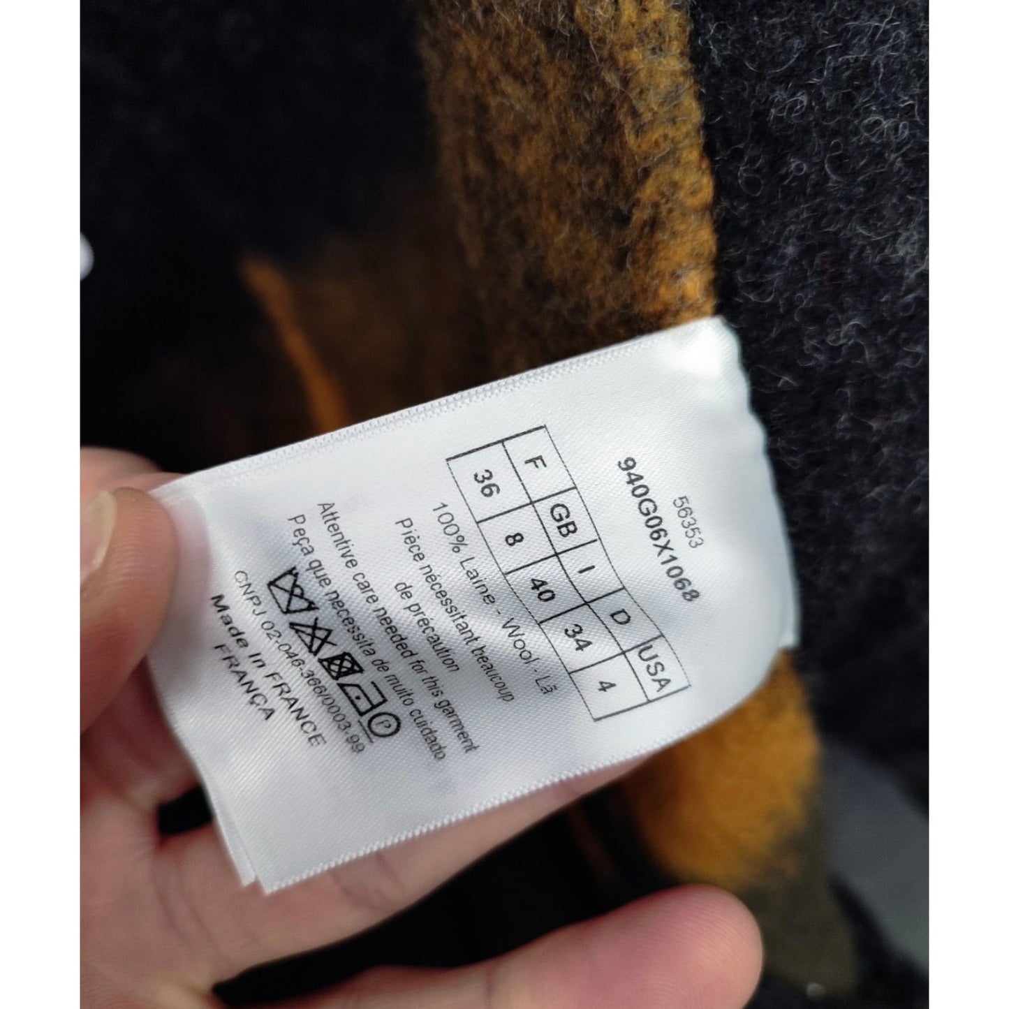 Christian Dior Wool Fitted Vest - Sz/36 Pre-owned