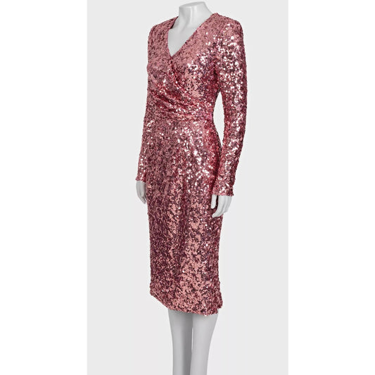 Dolce & Gabbana Pink Sequin Dress - Size M/IT42 Pre-owned