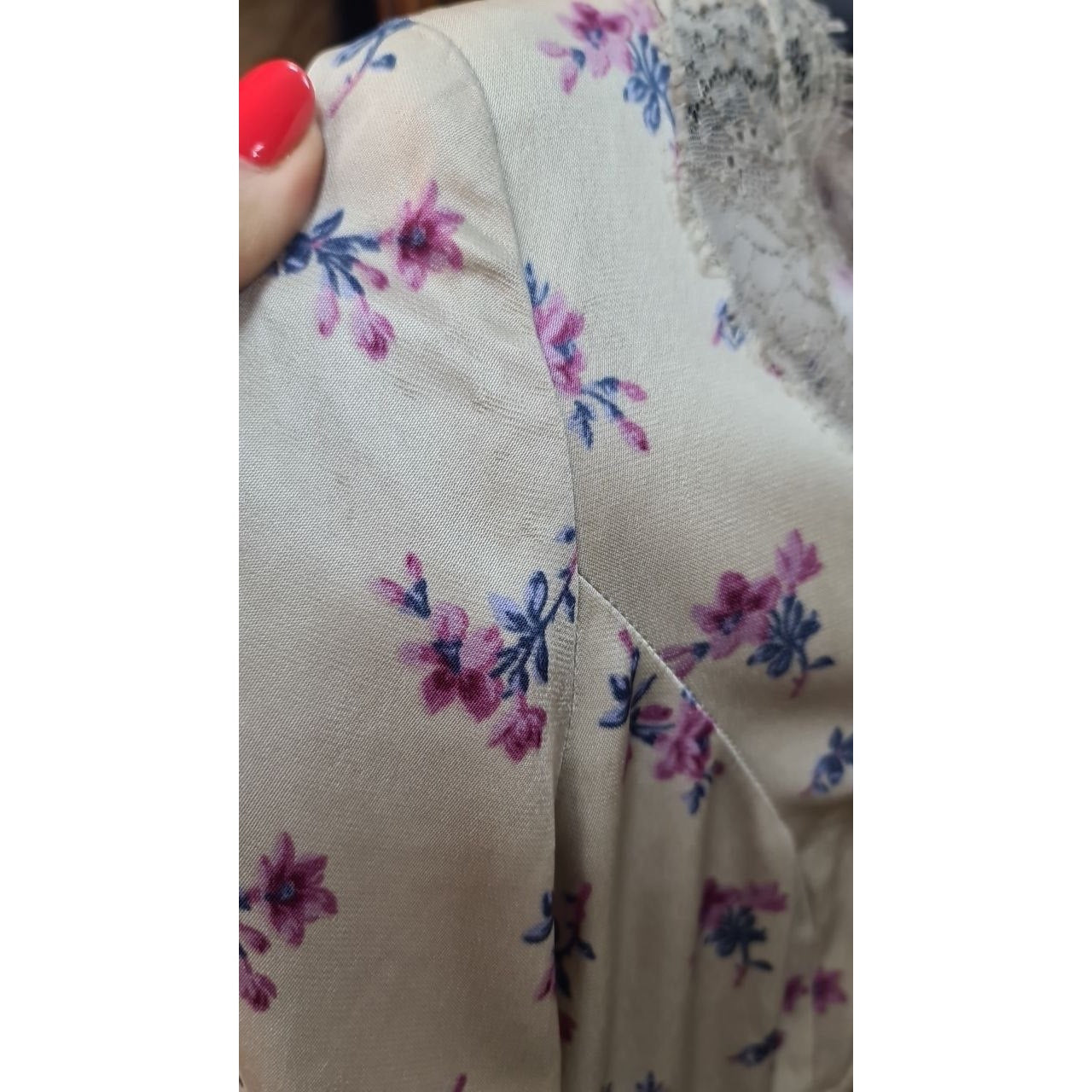 Louis Vuitton Floral Print Lace Dress Sz.36 Pre-owned