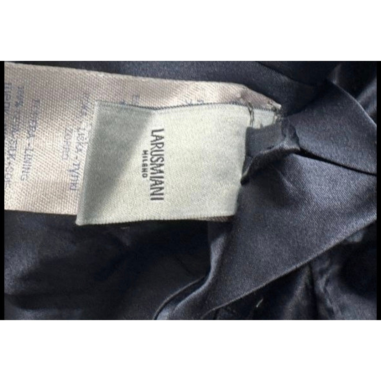 Larusmiani Black Wool Coat Size 40 Pre-owned